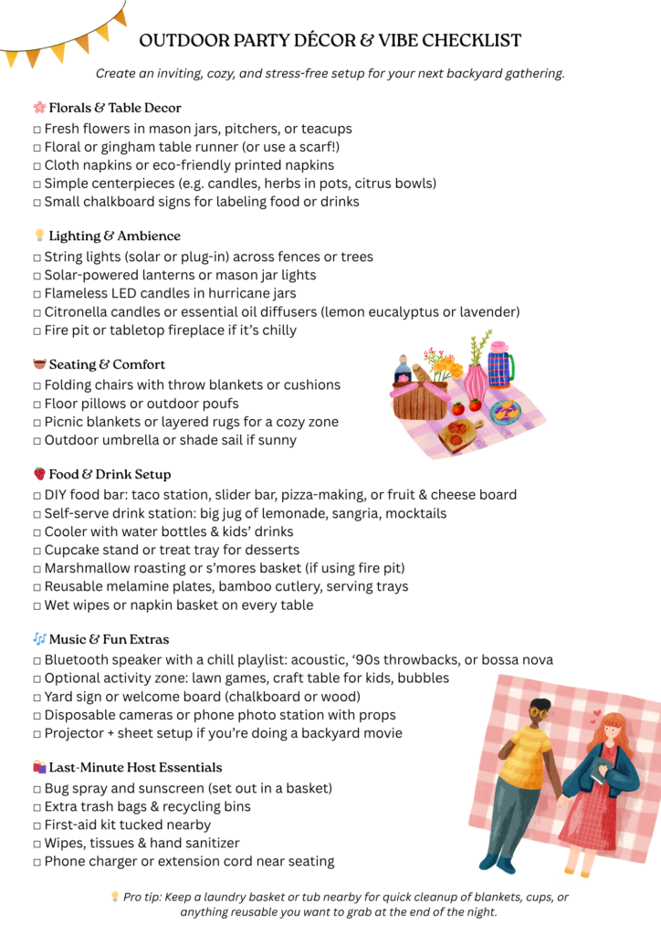 Outdoor Party Decor and Vibe Checklist